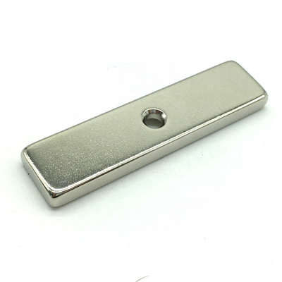 Block Magnet With Countersunk For Motor