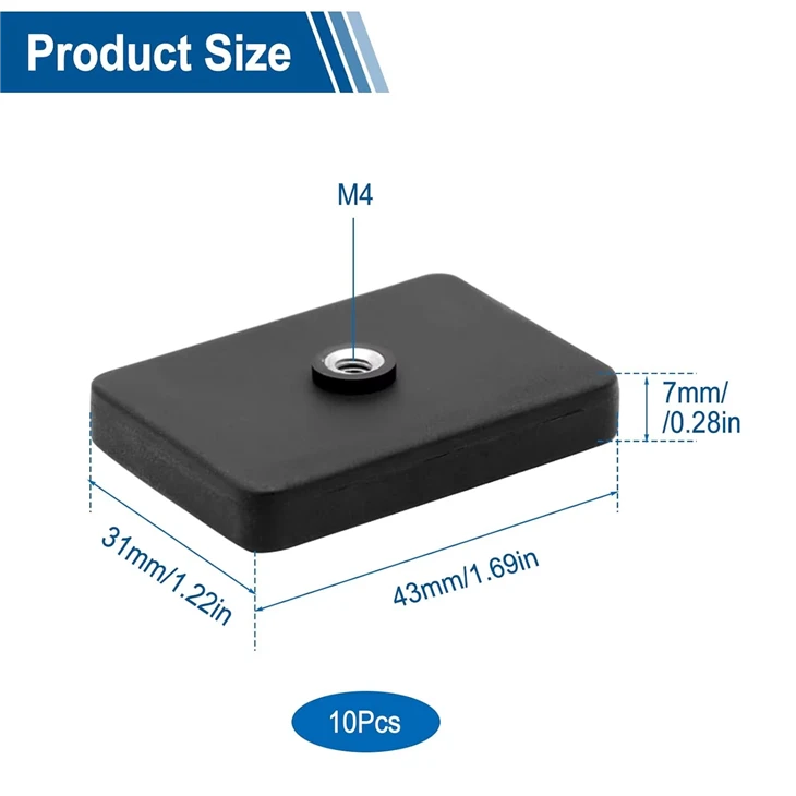 Custom Coated Magnet Mount For Roof Lighting