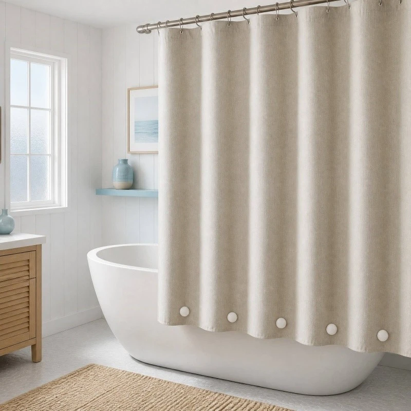 Round Ferrite Magnet Shower Curtain Weights with Soft Silicone Cover
