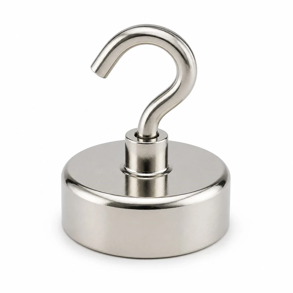 N42 Neodymium Pot Magnet With Hook For Hanging