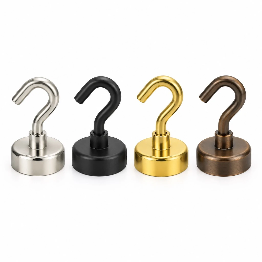 product-1-1 N42 neodymium pot magnet with hook coating options