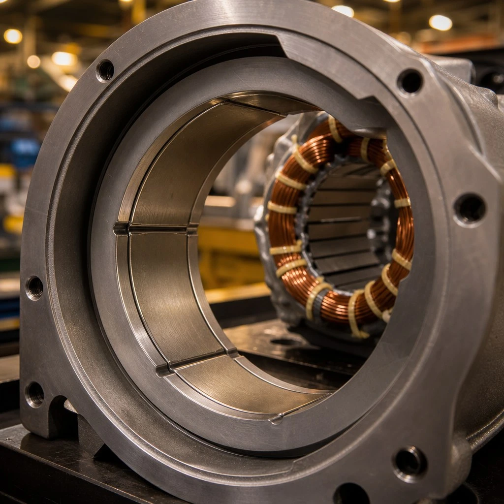 product-1-1 45SH neodymium arc magnet installed in motor stator assembly