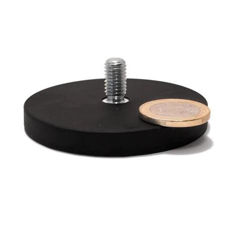 Protective Black Rubber-Coated Magnets | Choose From 3 Styles With Fully Customizable Sizes price