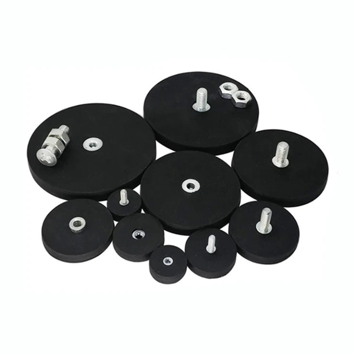 Protective Black Rubber-Coated Magnets | Choose From 3 Styles