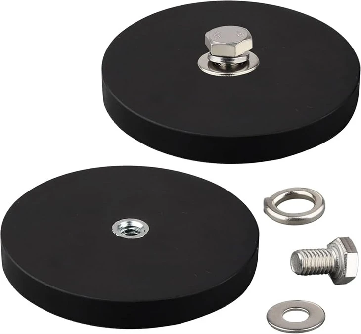 Rubber Coated Neodymium Magnet With Countersunk Hole factory
