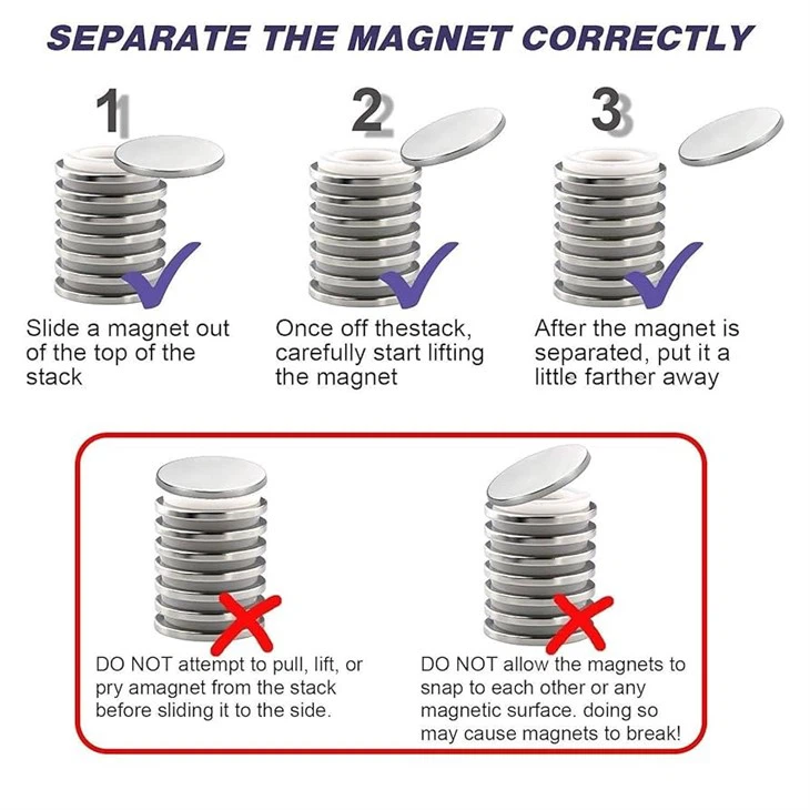 Neodymium Disc Magnets Rare Earth Permanent Magnets For Industrial & Home Use No Restricted Elements factory